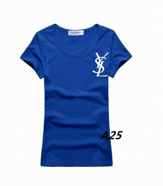 YSL short round collar T woman S-XL-135